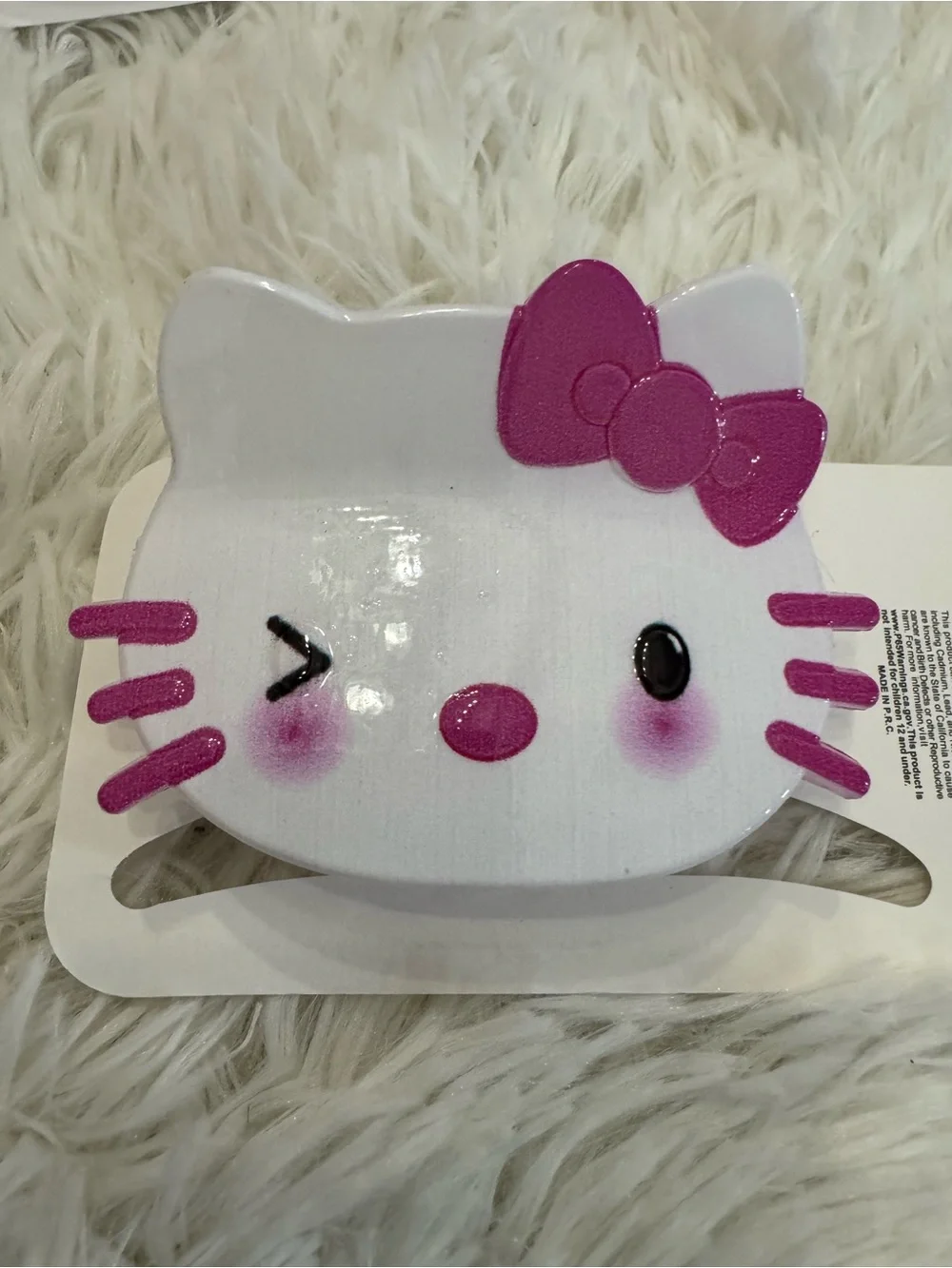 Cute Hello Kitty Hair Clip claw Set of 2 Pink and Purple